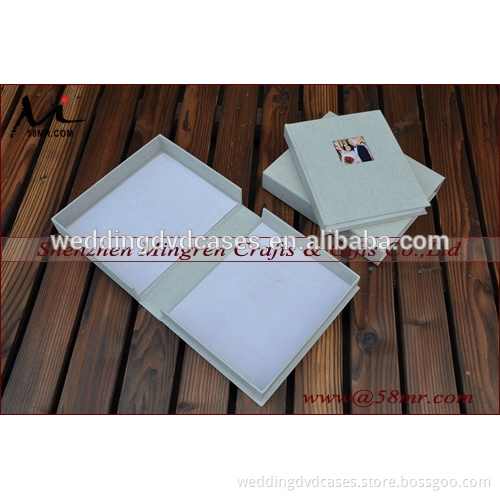 quality linen photo album book packaging gift box